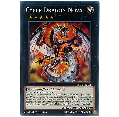 YUGIOH Cyber Dragon Nova LEDD-ENB30 Common Card 1st Edition LP-NM • £2.99