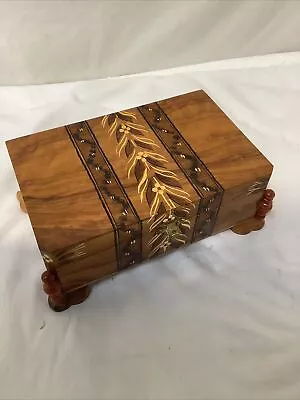 £29.95 • Buy El Gato Montes Small Musical Wooden Vintage Jewellery Box With Mirror