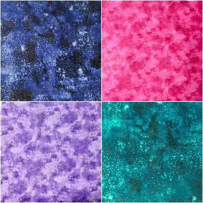 1/2 Metre Multicolour Clouds With Metalic Dots Sewing Quilting Cotton Fabric  • $13.50