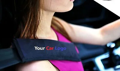 2xPersonlised Soft Car Seat Belt Cover Cushion Pad Safety Shoulder Strap Embroid • £4.36