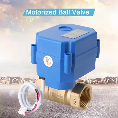 Motorized Ball Valve NPT 3/4 Inch Brass Ball Valve Normally Closed DN20 110V AC • $45