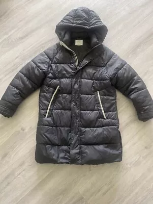 Zara Kids Boys 3/4 Black Puffa Coat Age 13-14 Years • £9.99