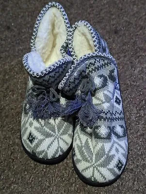 £3.99 • Buy COFACE Ladies Womens Indoor Knitted Slipper Boots UK 4-5