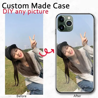 Customized DIY Tempered Glass Phone Case Personalized Picture IPhone + Samsung • $12.75