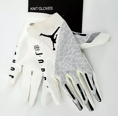 Nike Jordan Vapor Knit Football Gloves Men's Medium White/Black • $28.95