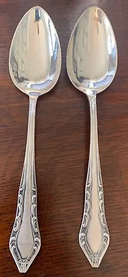 Pair Of 1920'S Fritz Voos Solingen Rostfrei F.v.100 Silverplate Serving Spoons • $28.19