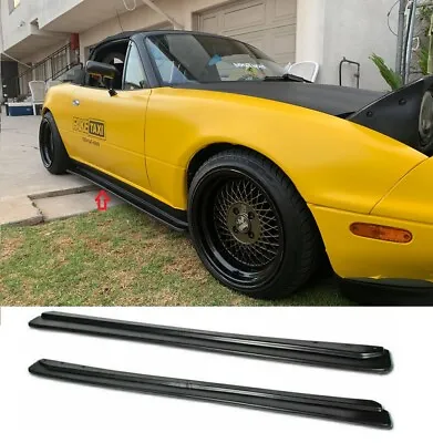 Fit For 90-97 Mazda Miata NA MX5 FD Style PU Side Skirts Extension Lip Splitter • $89.48