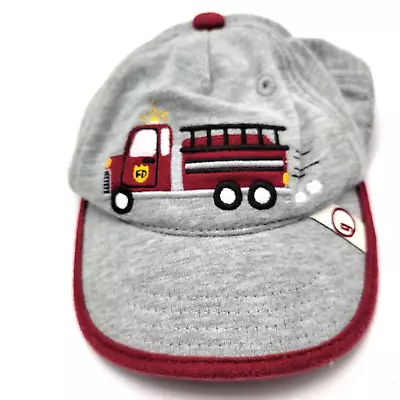 Fire Truck Gymboree Hat Cap Gray 0-12 Months Snapback G5D • $8.99