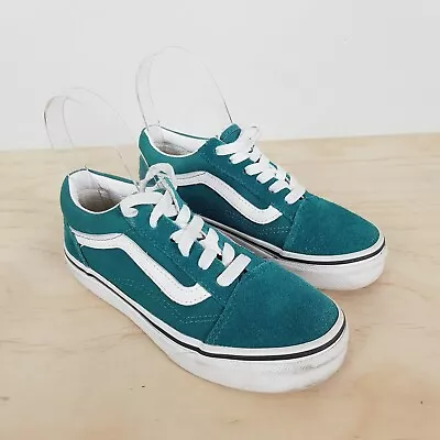 Vans Kids Unisex Old Skool Suede Leather Sneakers Shoes Size US 1 Or EUR 31.5 • $65