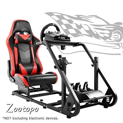 Zootopo Racing Simulator Cockpit With Game Seat Red Fit Logitech G923 G29 G920 • $272