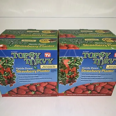 (4) NEW Topsy Turvy Strawberry Hanging Planter Upside Down Deck Balcony Patio • $18.99
