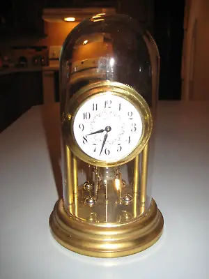 $39.99 • Buy Vintage Schmid 8 Day Anniversary Dome Clock, West Germany Mini 5  Brass Wind-Up