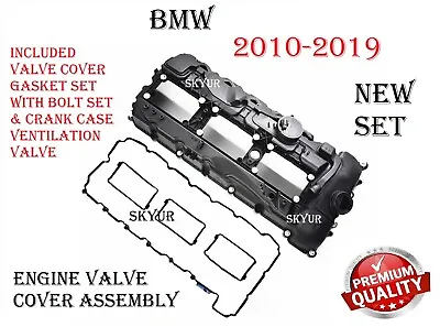 Engine Valve Cover With Crankcase Vent ValveGasket Set & Bolts Assembly For BMW • $319.33