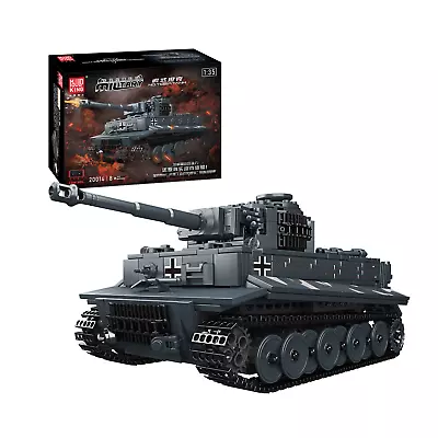 Mould King Tiger Tank Building Brick Model 800/pcs Remote Control RC Audio 20014 • £41.09