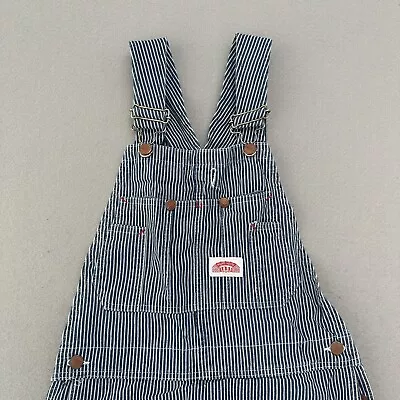 VINTAGE Round House Overalls Mens 34 Striped Blue Hickory Engineer USA Railroad • $60