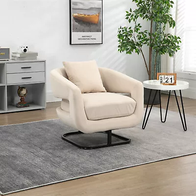 Modern Accent Chairs Armchair Upholstered Tufted Single Sofa For Living Room US • $156.99