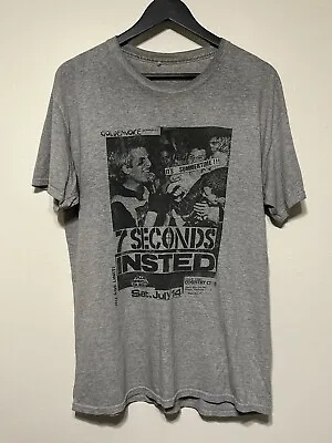 7 Seconds Insted Chuck Landis Country Club Concert T Shirt Size L Grey Punk • $85