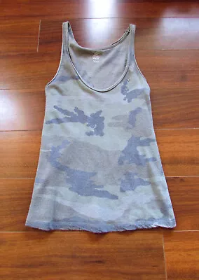 MAJESTIC PARIS Nordstroms ~ Size 1 Small ~ Green CAMO Camoflauge Wool Tank A76 • $14.99