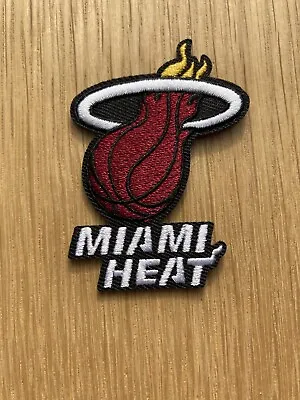 Miami Heat Embroidered Iron On Patch Great For Jacket & Hats NBA Flaming Ball • $3.99