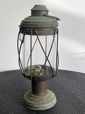 14.5  Vintage Brass Ship Masthead Lantern Nautical Oil Lamp Unburned British • $150