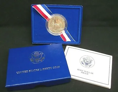1986 Proof Half Dollar Liberty-ellis Island Coin With Box And Coa • $16.98