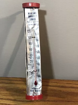 Vintage Maulding Marathon Service Thermometer 6.5” Gas And Oil Works Rare • $25