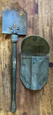 Vintage Military USA Shovel Converts Folds Foldable 1944 WWII Wood Wooden Hand • $85