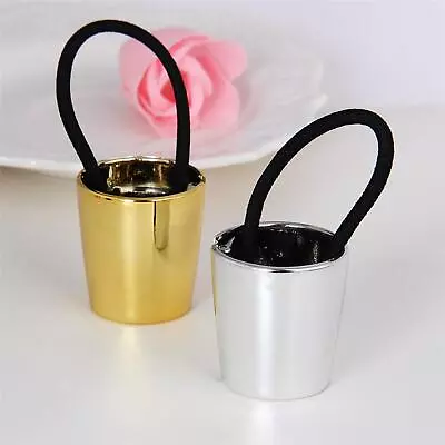 Elastic Metal Ring Rope Ponytail Holder Hair Cuff Wrap Chic Tie Band Woman Girls • £6.70