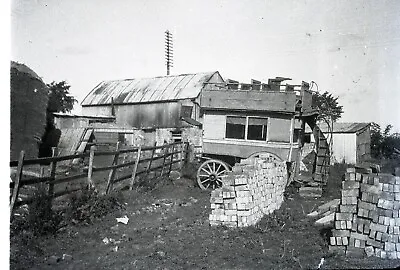 Vintage Photo Negative Fairground? Old Caravan In Brickyard • $11.50