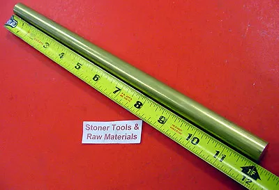 5/8  C360 BRASS ROUND ROD 12  Long Solid New Lathe Bar Stock .625  H02 • $22.39