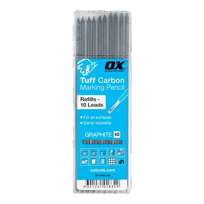 Ox Tools OX-P503203 Tuff Carbon Pencil Graphite Lead (10 Pack) • £10.95