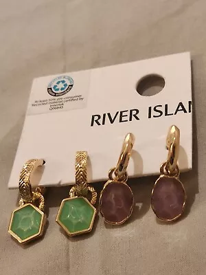 £6.99 • Buy River Island Jewellery Set, Crystal Bundle, Hoops, Unique Design Bundle