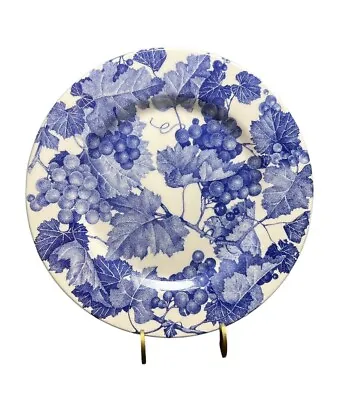 4 Windsor Browne Ceramica Quadrifoglio Blue & White Grape Vine Desert Plates • $23