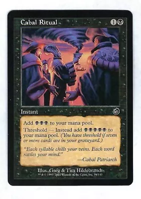 Cabal Ritual - Torment - Magic The Gathering NM/M (Never Played) • $10.29