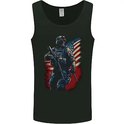 £8.99 • Buy An American Soldier With USA Flag Army Marine Mens Vest Tank Top