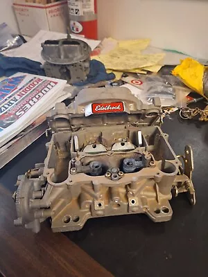 1409 Edelbrock  Carburetor  For Parts Marine Stylegood Body And Topwith... • $30