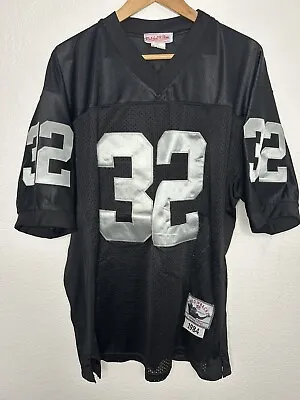 Los Angeles Raiders Jersey Men’s Black Size 50 Marcus Allen Mitchell And Ness 32 • $59.99