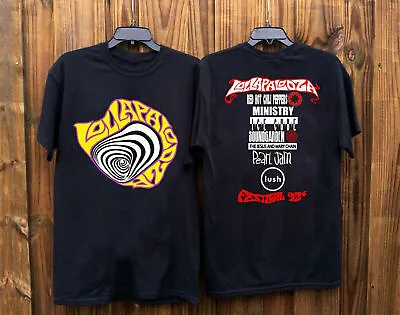 HOT Lollapalooza 1992 Concert Tour T-shirt Vintage Unisex Black Cotton Tee S-5XL • $20.99
