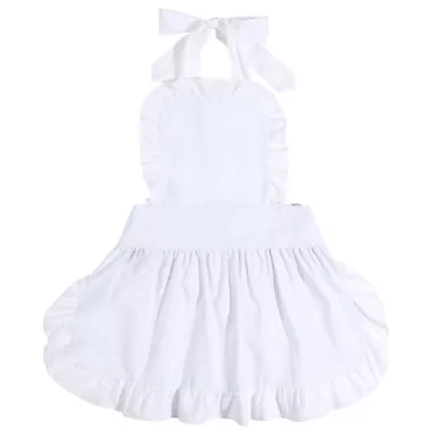 Vintage Ruffle Apron Maid Costume For Ladies - Cotton Cooking & Cleaning Outfit • £13.95