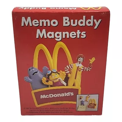 Vintage McDonald's Memo Buddy Magnets Set Ronald Evil Grimace Giftco 2001 - NEW • $18.95