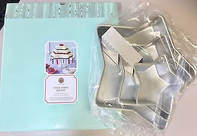 Martha Stewart Star Cake Molds Set Of 3 Star Shaped Baking Pans Macy's Exclusive • $99.99