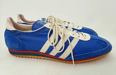 Adidas West Germany Royal Blue Nylon & Suede VTG 70's Sneakers Size 13 RARE • $269.99