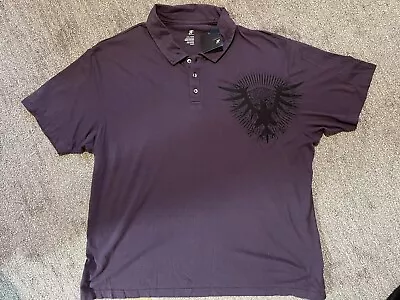 J.Ferrar Shirt Men's Purple Short Sleeve Size XXL Polo Streetwear Collared Crest • $22