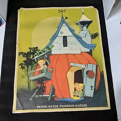 Vtg 1930-1940s Peter Peter Pumpkin Eater Print  Vernon Grant RARE • $14.95