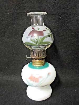 Vintage Nellie Bly Miniature Oil Kerosene Lamp Original Chimney • $19.95