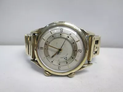 Vintage Jaeger Lecoultre Alarm Wrist Watch 10k Gold Filled Screw Back Case • $1195