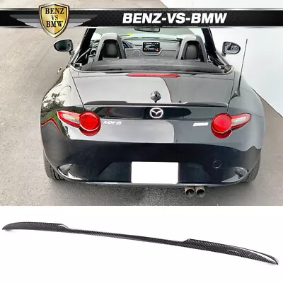 Fits 16-23 Mazda MX-5 Miata 4th 2-Door V Style Rear Trunk Spoiler Carbon Fiber • $149