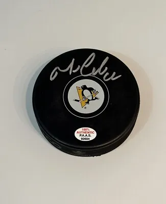 Mario Lemieux Signed Pittsburgh Penguins NHL Hockey Puck With COA • $199