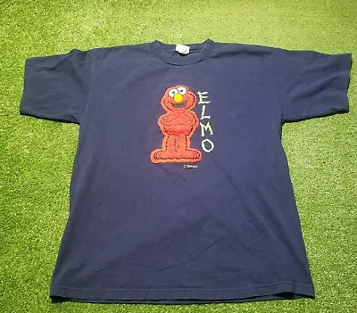 Vintage Elmo Shirt 90s Sesame Street Jim Henson TV Series Promo Tee XL • $20.99