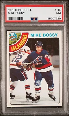 1978/79 O-Pee-Chee OPC Hockey #115 Mike Bossy Rookie Card RC PSA 7 • $249.99